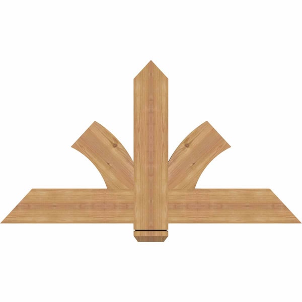 Ekena Millwork Redmond Smooth Timber Gable Bracket, Western Red Cedar, 48"W x 26"H x 1 1/2"D x 5 1/2"F, 13/12 Pitch GBW048X26X0206RED00SWR - main